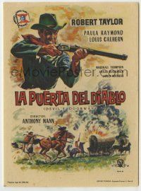 6x435 DEVIL'S DOORWAY Spanish herald '62 art of Robert Taylor with rifle, directed by Anthony Mann