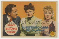 6x452 DR. JEKYLL & MR. HYDE Spanish herald '48 Spencer Tracy, Ingrid Bergman & Lana Turner!