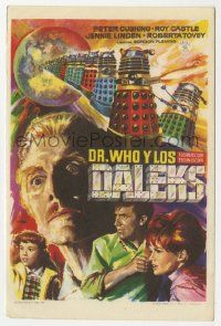 6x455 DR. WHO & THE DALEKS Spanish herald '66 different Mac art of Peter Cushing as the Doctor!