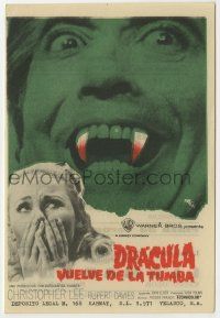 6x456 DRACULA HAS RISEN FROM THE GRAVE Spanish herald '72 MCP art of vampire Christopher Lee!