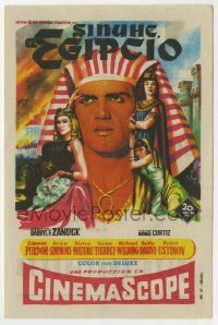 6x464 EGYPTIAN Spanish herald '55 Soligo art of Jean Simmons, Edmund Purdom & Gene Tierney!
