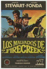 6x472 FIRECREEK Spanish herald '69 different art of James Stewart & Henry Fonda by Jano!