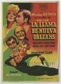 6x475 FLAME OF NEW ORLEANS Spanish herald '43 different art of Marlene Dietrich & cast, Rene Clair