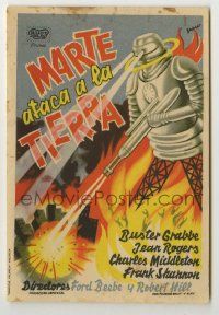 6x476 FLASH GORDON'S TRIP TO MARS Spanish herald '47 different Baneo art of robot destroying city!