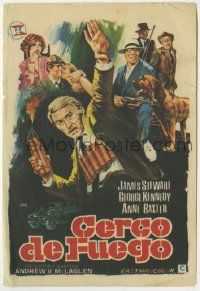 6x480 FOOLS' PARADE Spanish herald '71 different Jano art of James Stewart throwing dynamite!