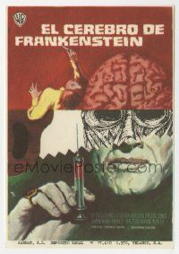 6x491 FRANKENSTEIN MUST BE DESTROYED Spanish herald '70 cool different monster art by MCP!