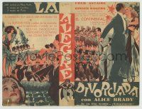 6x503 GAY DIVORCEE Spanish herald '35 wonderful different art of Fred Astaire & Ginger Rogers!