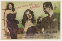 6x511 GILDA 1pg Spanish herald '47 sexy Rita Hayworth in sheath dress & slapped by Ford!