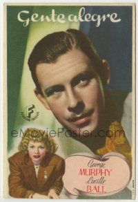6x513 GIRL, A GUY, & A GOB Spanish herald '41 different image of Lucille Ball & George Murphy!