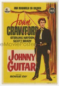 6x597 JOHNNY GUITAR Spanish herald '56 different Jano art of Joan Crawford & noose, Nicholas Ray