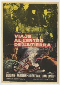 6x599 JOURNEY TO THE CENTER OF THE EARTH Spanish herald '61 Jules Verne, different MCP artwork!