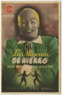 6x668 MAN IN THE IRON MASK Spanish herald '44 best different image of Louis Hayward, James Whale!