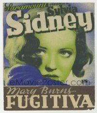 6x676 MARY BURNS FUGITIVE Spanish herald '35 different super close up of sexy bad Sylvia Sidney!