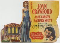 6x687 MILDRED PIERCE die-cut Spanish herald '48 Michael Curtiz, different art of sexy Joan Crawford!