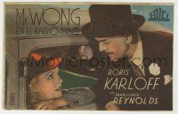 6x708 MR. WONG IN CHINATOWN horizontal Spanish herald '40 Asian Boris Karloff & Marjorie Reynolds!