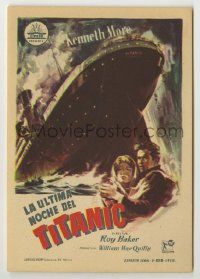 6x736 NIGHT TO REMEMBER Spanish herald '59 English Titanic biography, different art of tragedy!