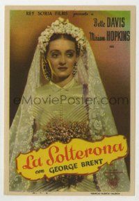 6x753 OLD MAID Spanish herald '43 different image of bride Bette Davis in wedding dress!