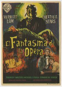 6x773 PHANTOM OF THE OPERA Spanish herald '63 Hammer horror, different Emerio art of the monster!