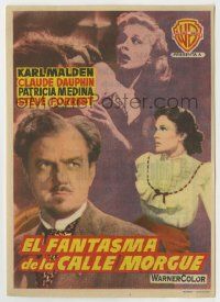6x774 PHANTOM OF THE RUE MORGUE Spanish herald '54 Karl Malden, Patricia Medina, different image!