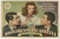 6x775 PHILADELPHIA STORY Spanish herald '44 Katharine Hepburn, Cary Grant, James Stewart, different