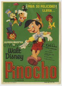 6x781 PINOCCHIO Spanish herald R63 Disney classic cartoon about wooden boy who wants to be real!