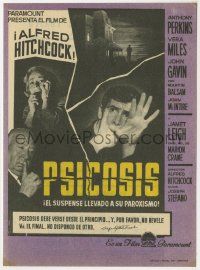 6x789 PSYCHO Spanish herald '61 Janet Leigh, Anthony Perkins, Alfred Hitchcock shown!