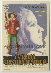 6x792 QUEEN CHRISTINA Spanish herald R64 great completely different art of Greta Garbo by Jano!