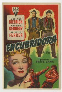 6x799 RANCHO NOTORIOUS Spanish herald '52 Fritz Lang, art of Marlene Dietrich, Kennedy & Ferrer!