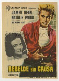 6x805 REBEL WITHOUT A CAUSE Spanish herald '64 great different art of James Dean, Natalie Wood!