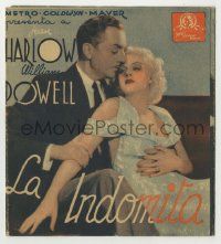 6x806 RECKLESS Spanish herald '35 Jean Harlow, William Powell, Franchot Tone, Russell, different!