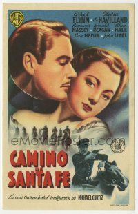 6x836 SANTA FE TRAIL Spanish herald '48 Errol Flynn, Olivia De Havilland, Curtiz, different art!