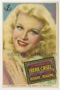 6x881 STORY OF VERNON & IRENE CASTLE Spanish herald '44 different portrait of sexy Ginger Rogers!