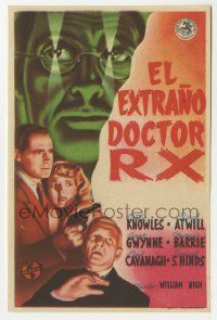 6x883 STRANGE CASE OF DOCTOR Rx Spanish herald '42 Patric Knowles, Lionel Atwill, Anne Gwynne