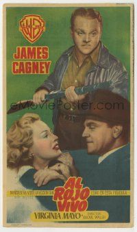 6x975 WHITE HEAT Spanish herald '50 James Cagney & Virginia Mayo in classic noir, different!