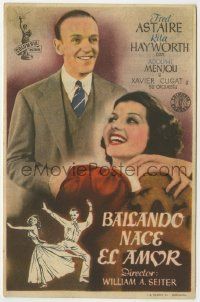 6x995 YOU WERE NEVER LOVELIER Spanish herald '46 different image of Fred Astaire & Rita Hayworth!