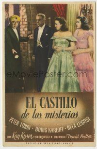 6x996 YOU'LL FIND OUT black title Spanish herald '40 different image of Bela Lugosi & Boris Karloff