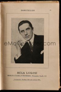 6x171 FILM MAGAZIN German hardcover book '20 movie star images & biographies including Bela Lugosi