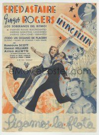 6x479 FOLLOW THE FLEET Spanish herald '40 Fred Astaire & Ginger Rogers, Irving Berlin, different!