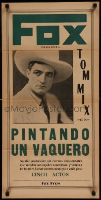 6y017 PAINTED POST Argentinean '28 completely different image of Tom Mix!