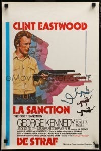 6y289 EIGER SANCTION Belgian '75 cool multiple images of Clint Eastwood w/shotgun!