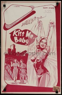 6y297 KISS ME BABY Belgian '63 Taffy O'Neil, Lili St. Cyr, art of super sexy burlesque dancer!