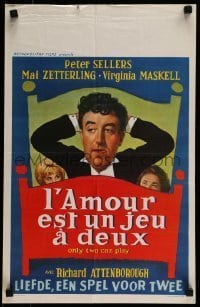 6y311 ONLY TWO CAN PLAY Belgian '62 wacky art of Peter Sellers, Mai Zetterling, Virginia Maskell!