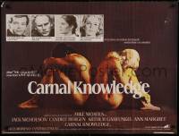 6y394 CARNAL KNOWLEDGE British quad '71 Jack Nicholson, Candice Bergen, Art Garfunkel, Ann-Margret