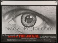 6y397 DAY OF THE JACKAL British quad '73 cool different Michael Leonard art of de Gaulle in eyeball