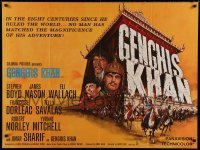 6y403 GENGHIS KHAN British quad '65 Omar Sharif as Mongolian Prince of Conquerors, Stephen Boyd!