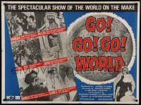 6y404 GO GO GO WORLD British quad '64 Mondo Inferno shock, wild, different sexy images!