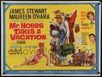 6y413 MR. HOBBS TAKES A VACATION British quad '62 wacky full-length art of tourist Jimmy Stewart!