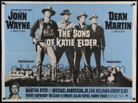 6y425 SONS OF KATIE ELDER British quad '65 Martha Hyer, great line up w/John Wayne, Dean Martin!