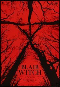 6y101 BLAIR WITCH teaser Canadian 1sh '16 The Woods, creepy trees against red background!