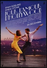 6y107 LA LA LAND advance Canadian 1sh '16 Ryan Gosling, Emma Stone dancing, all French design!